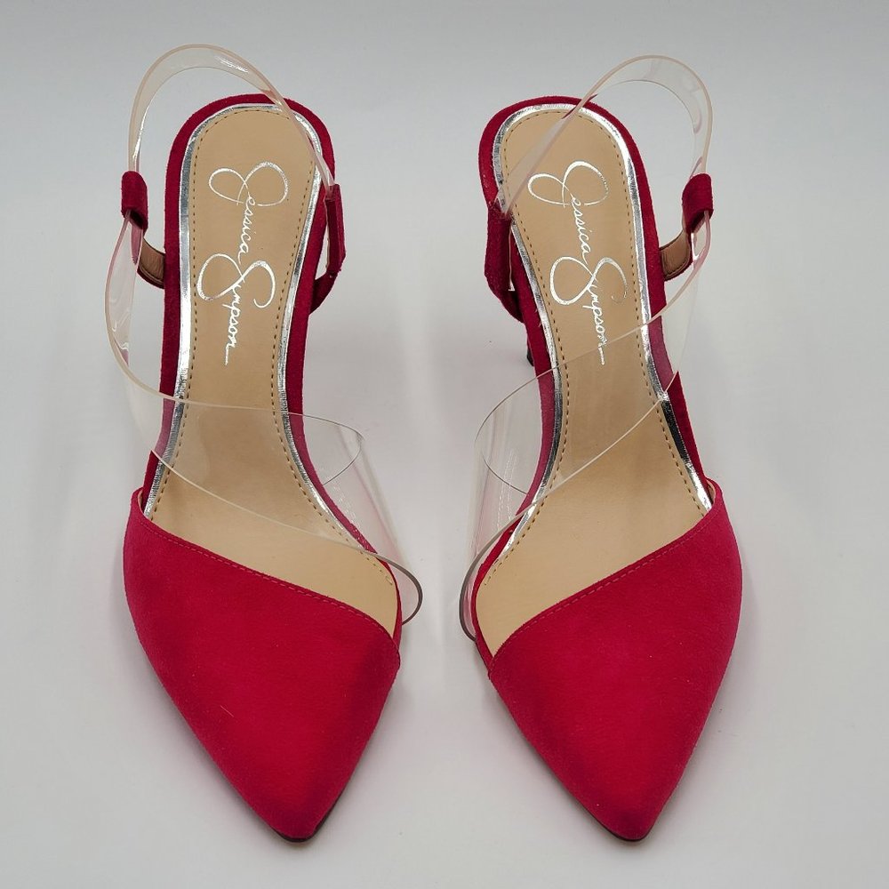 Jessica Simpson Magenta Sling Back Heels - Picture 5 of 17